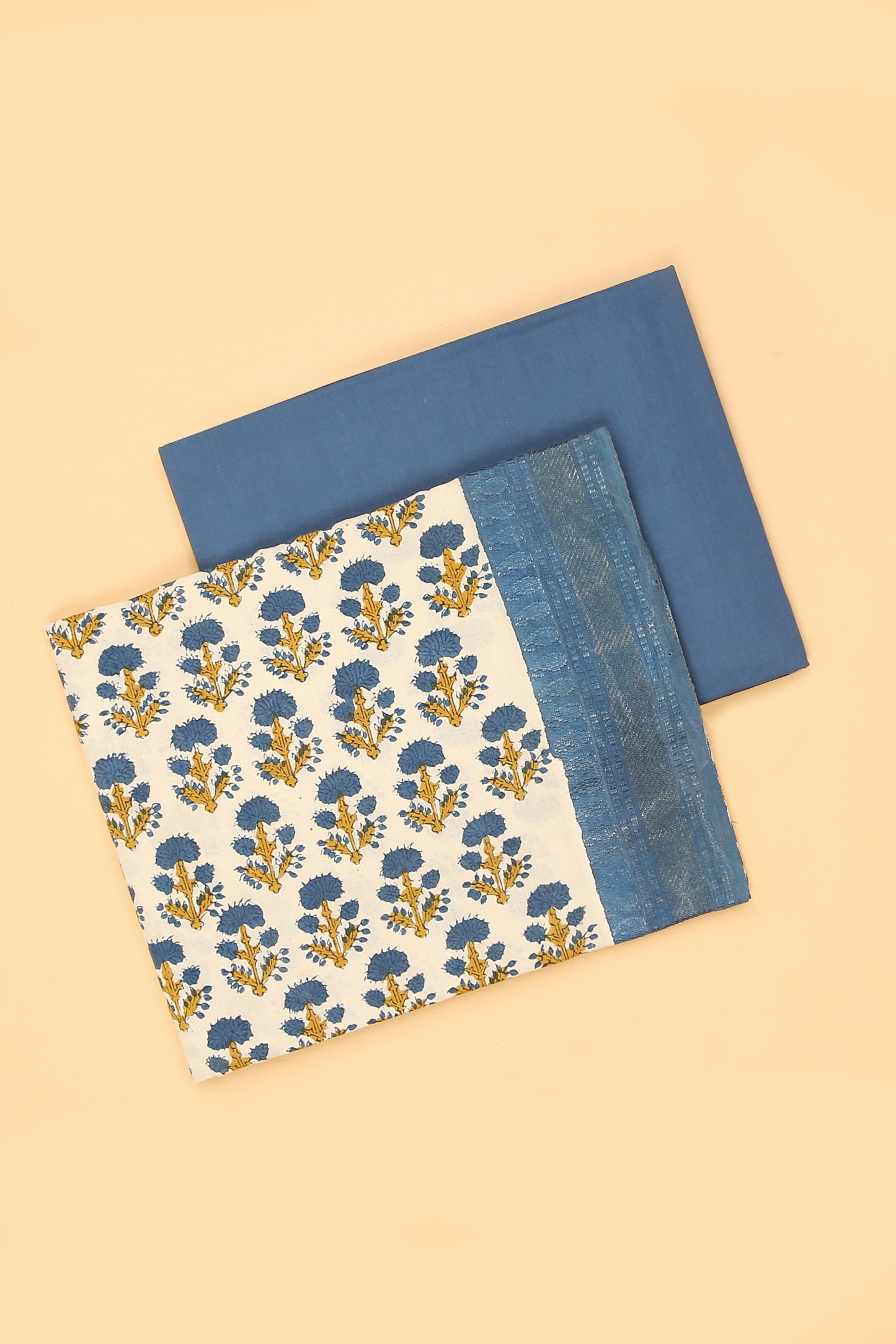 Neel Aangan Hand Block Cotton Suit Set