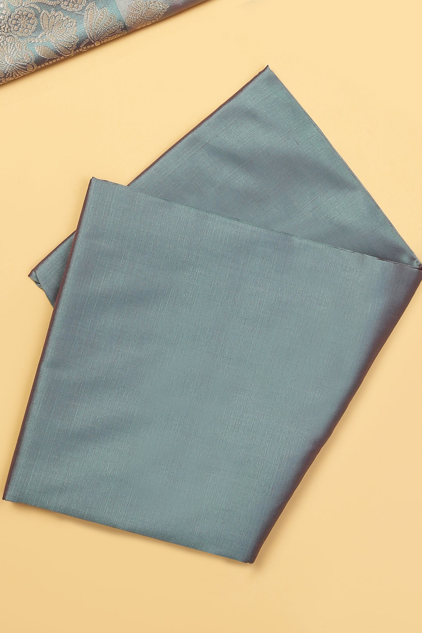 Grey Pastel Base paired with Buti on shirt in Banarasi Silk Blend with Self Contrast Jaal Woven Dupatta