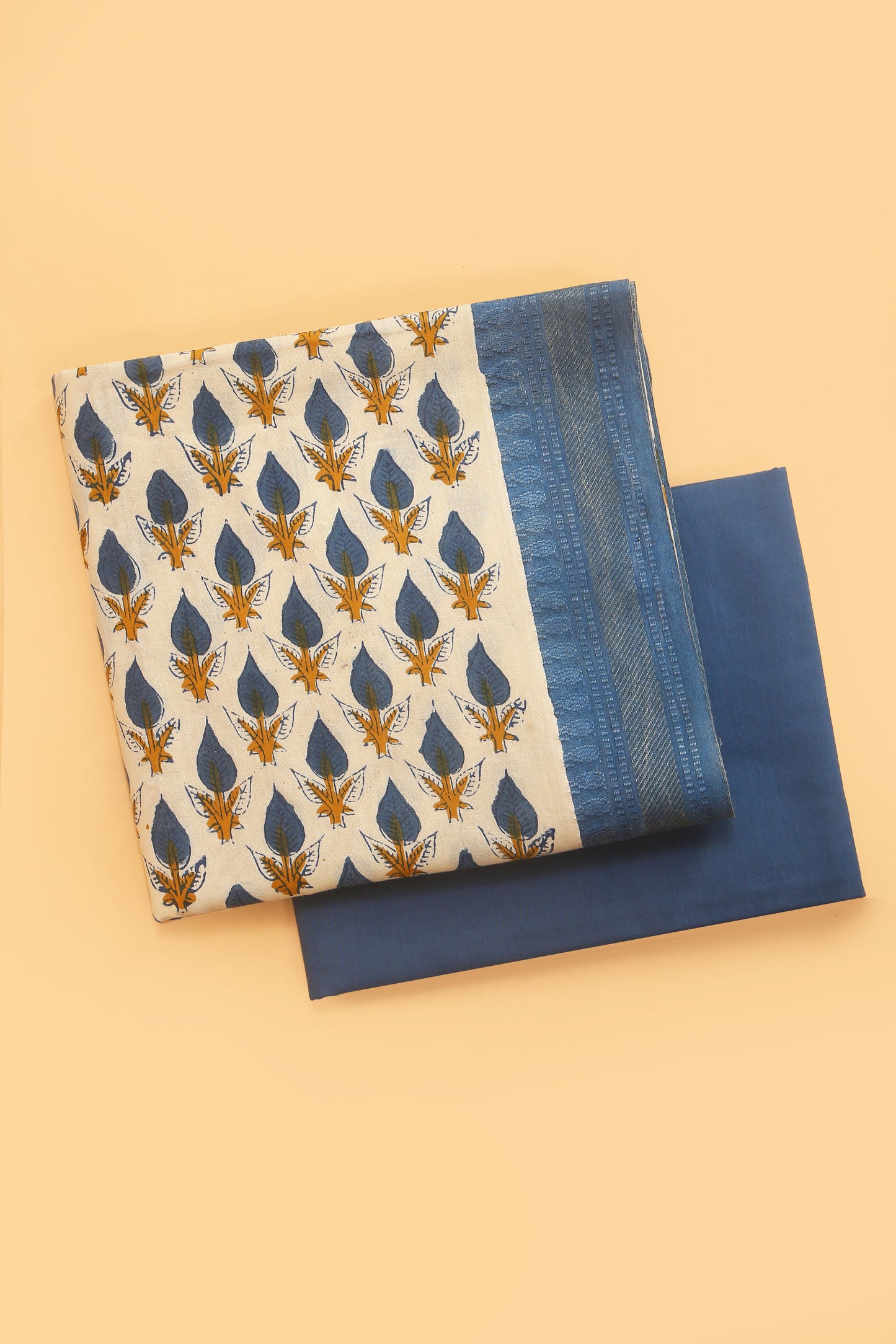 Neel Aangan Hand Block Cotton Suit Set