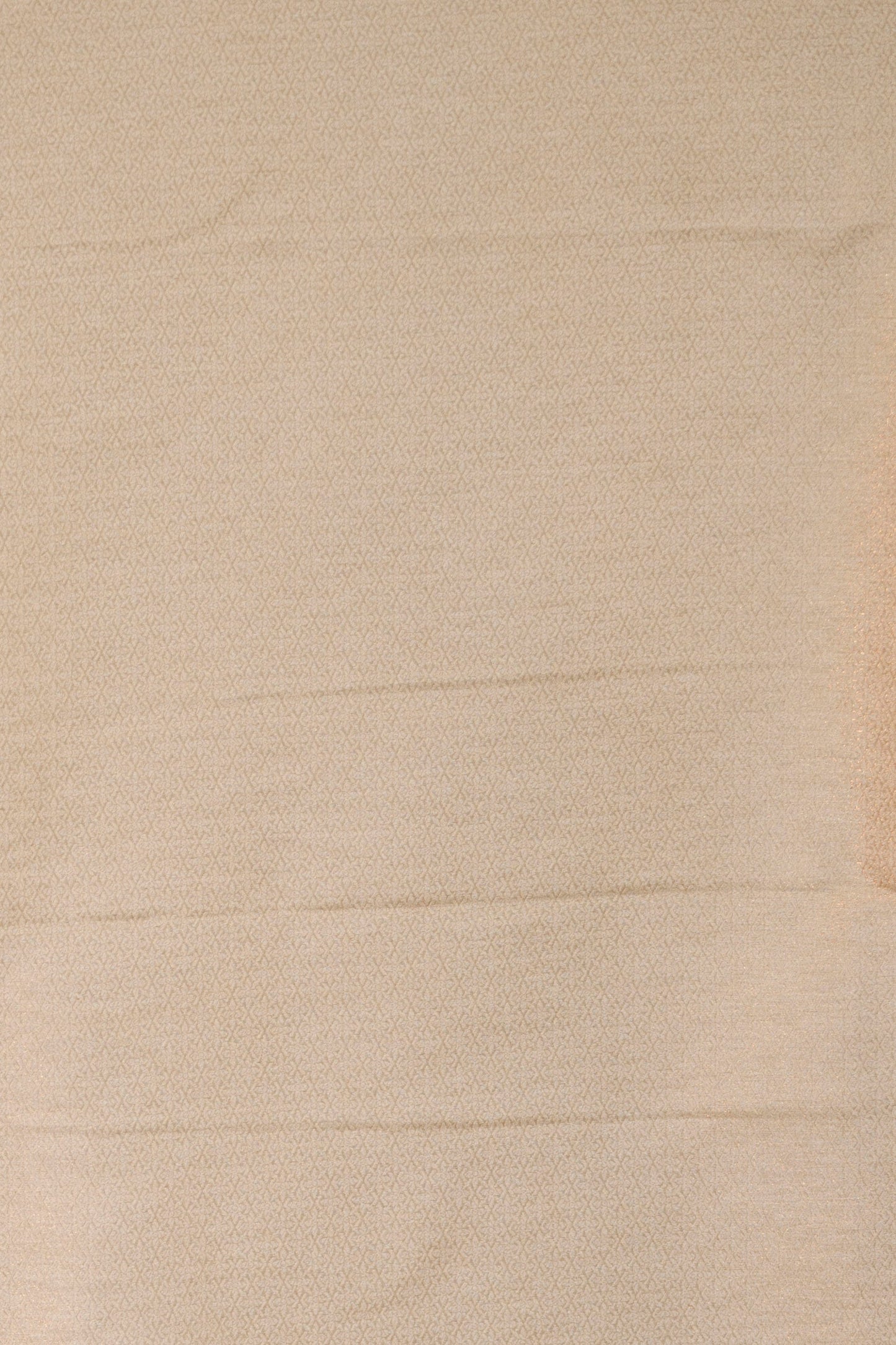 Cream Soft Silk Saree Woven in Almond Zari within the Fabric giving smooth texture from in and out