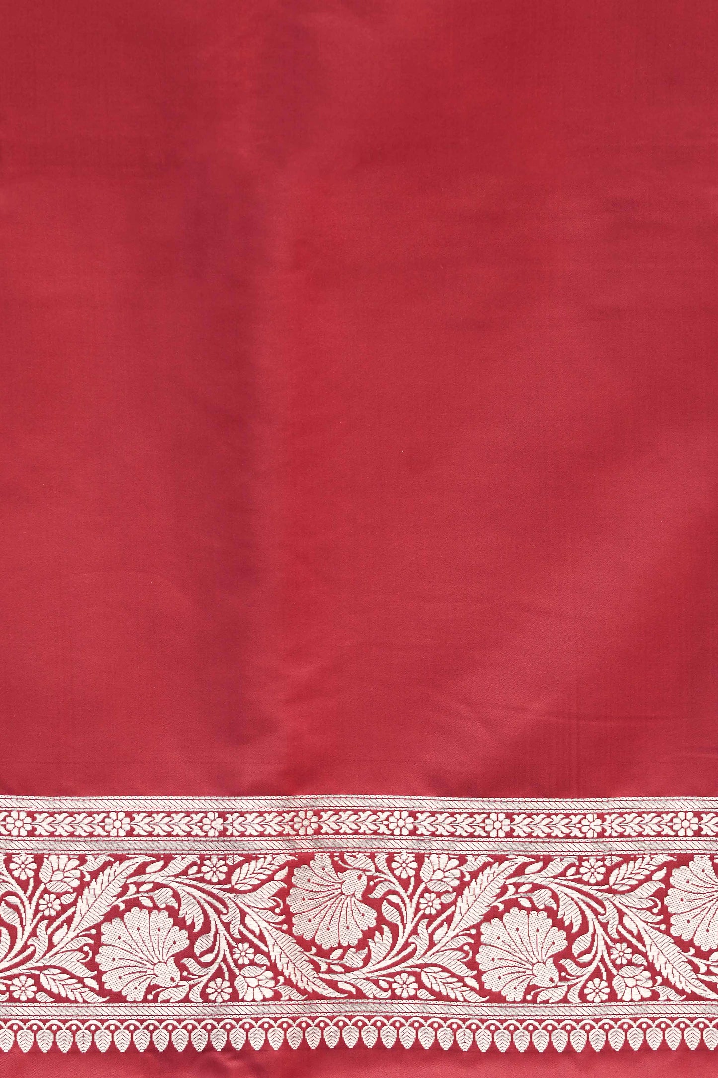 Maroon Mashru Silk Banarasi Saree with Traditional Buti Border Weave
