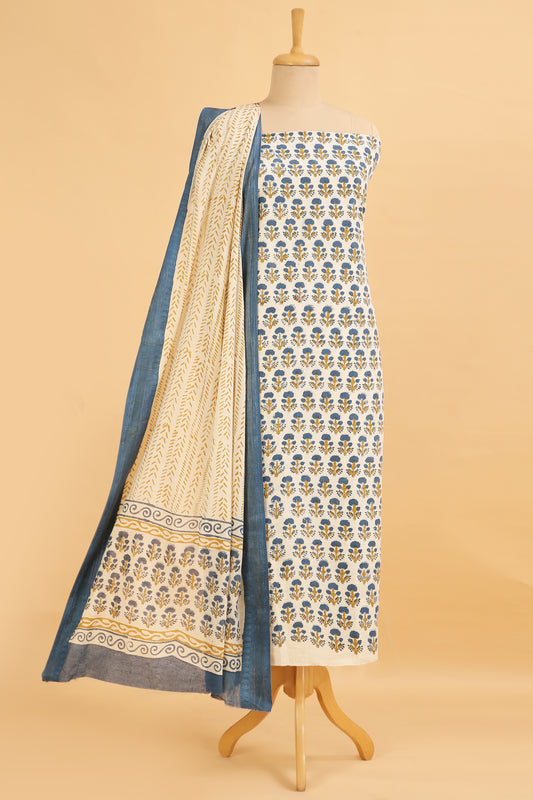Neel Aangan Hand Block Cotton Suit Set
