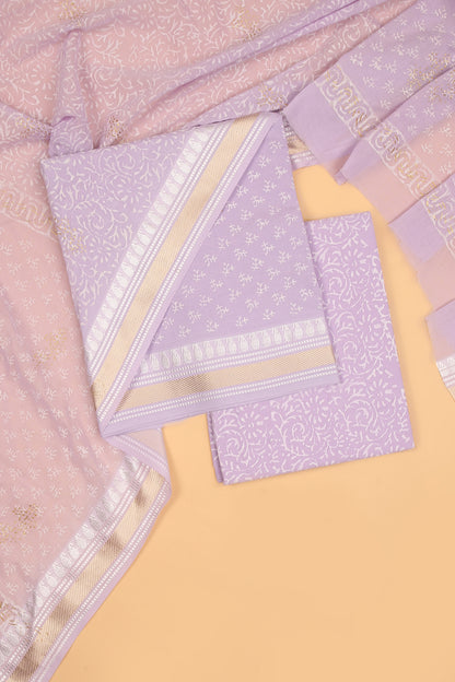 Mauve Mehfil Pure Cotton Suit Set