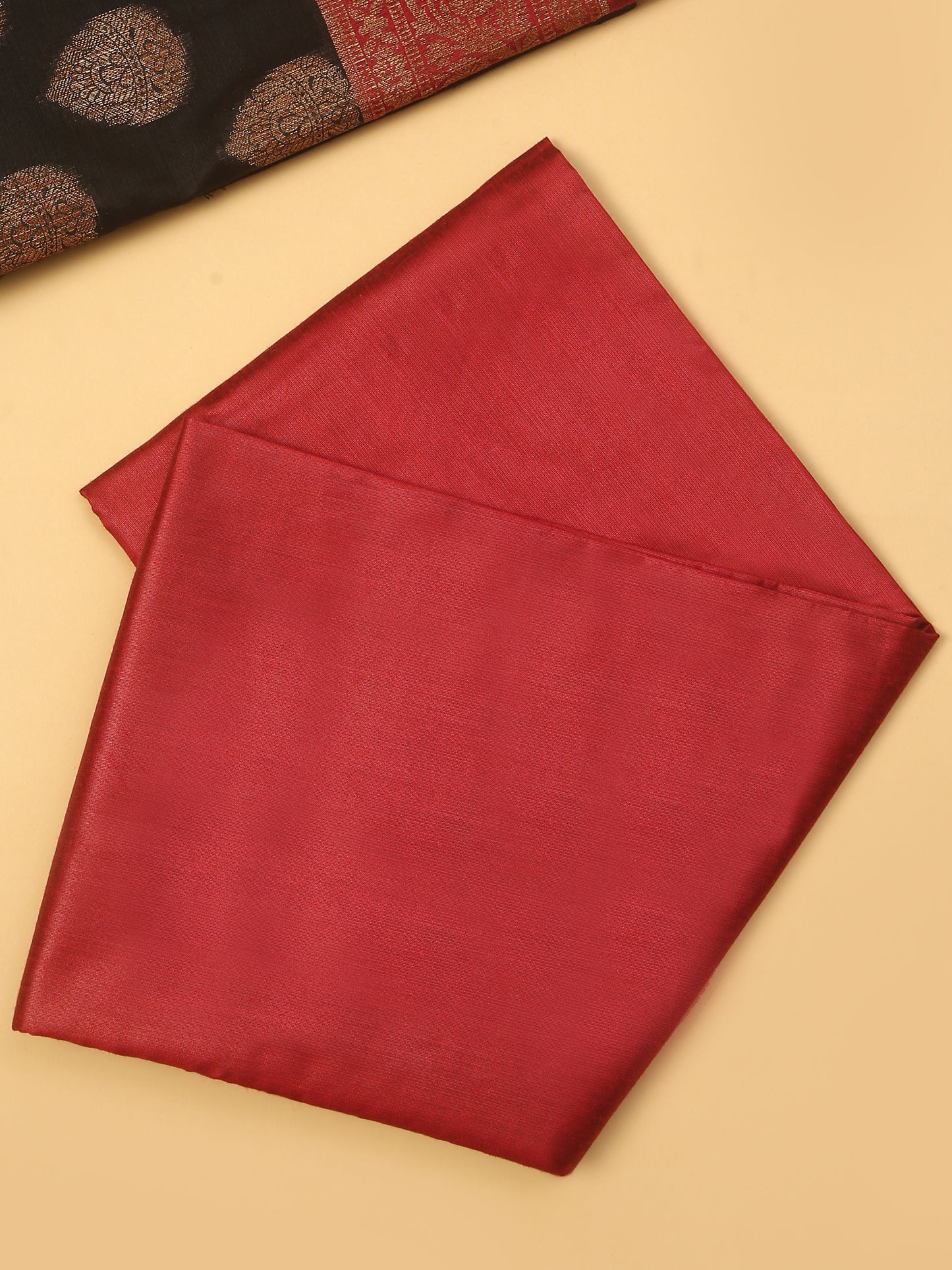 Black Banarasi Cotton Silk Zari Buti Woven Unstitched suit with Black Contrast Jaal Woven Dupatta