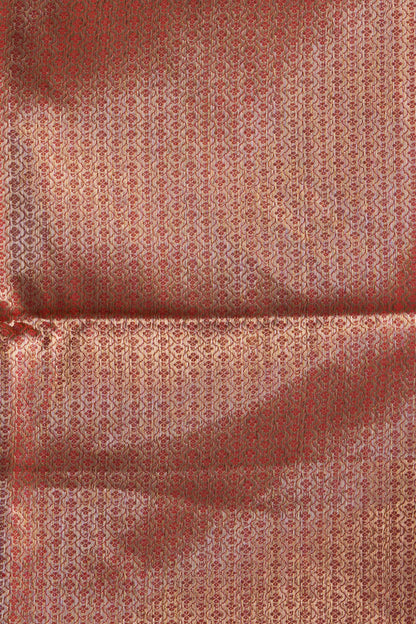 Maroon Plain Blend Silk Saree with traditional border palla and woven blouse