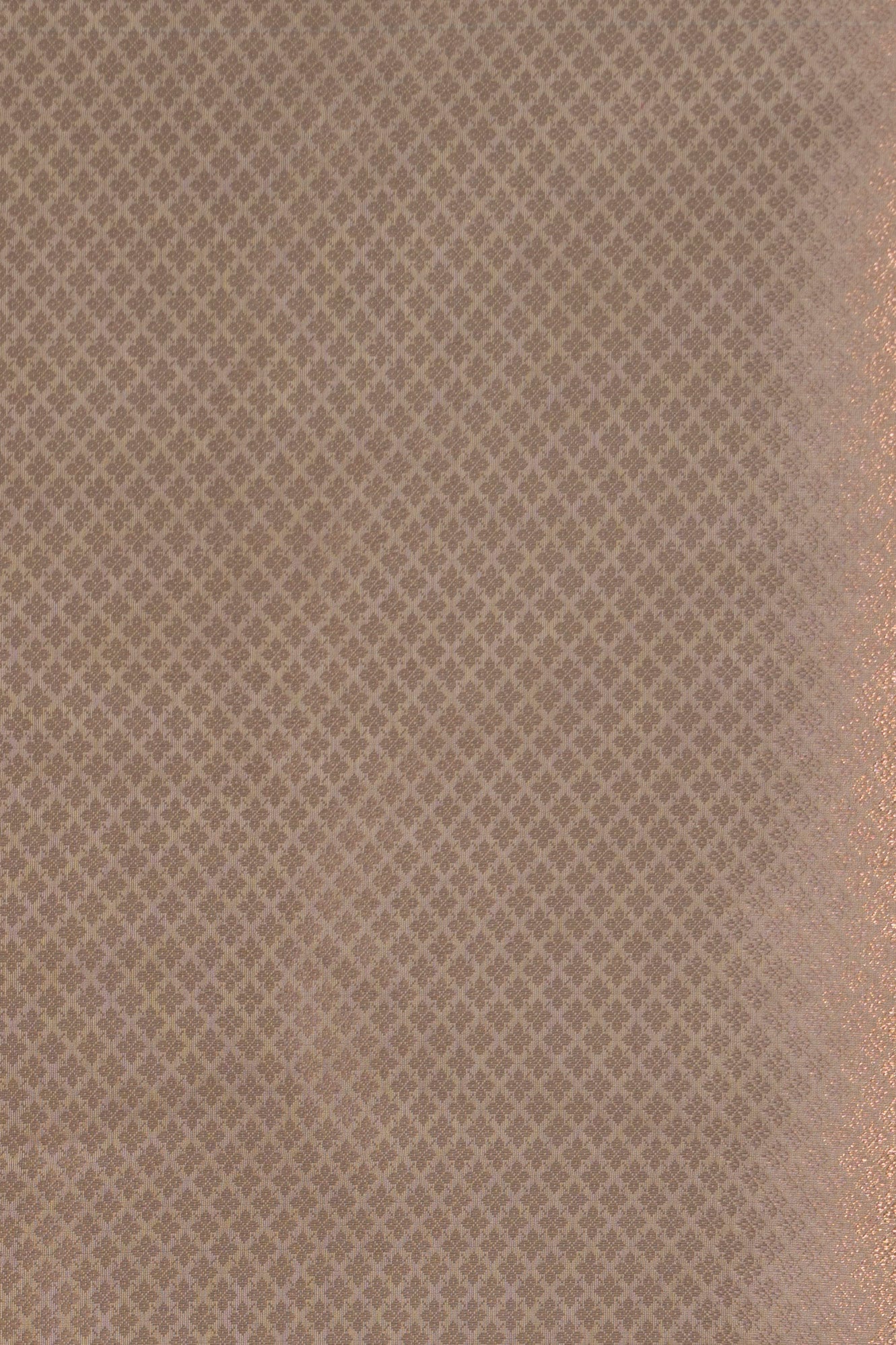 Off White Cotton Silk Banarasi Saree woven in Rosegold zari and Resham with Meenakari floral jaal