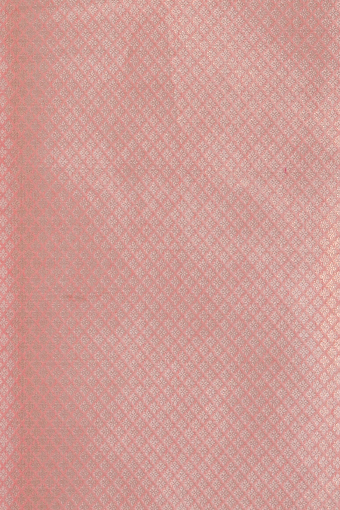 Light Pink Cotton Silk Banarasi Saree woven in Rosegold zari and Resham with Meenakari floral jaal