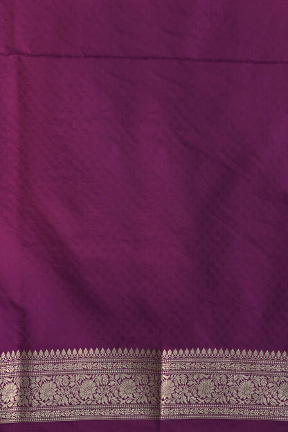 Purple Katan Silk Blend featuring baraat ghar and jaal woven with meenakari and zari work