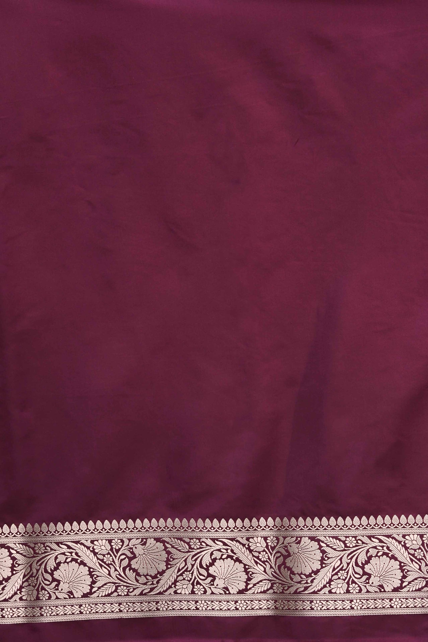 Wine Mashru Silk Saree with Traditional Buta Border Weave